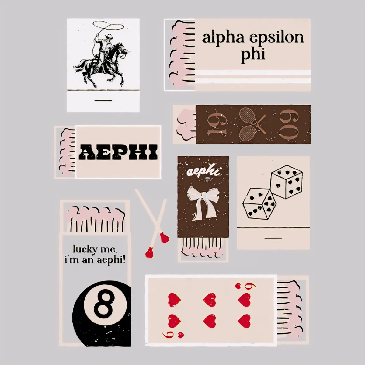 Alpha Epsilon Phi Collage, back
