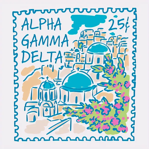 Alpha Gamma Delta Greece Stamp