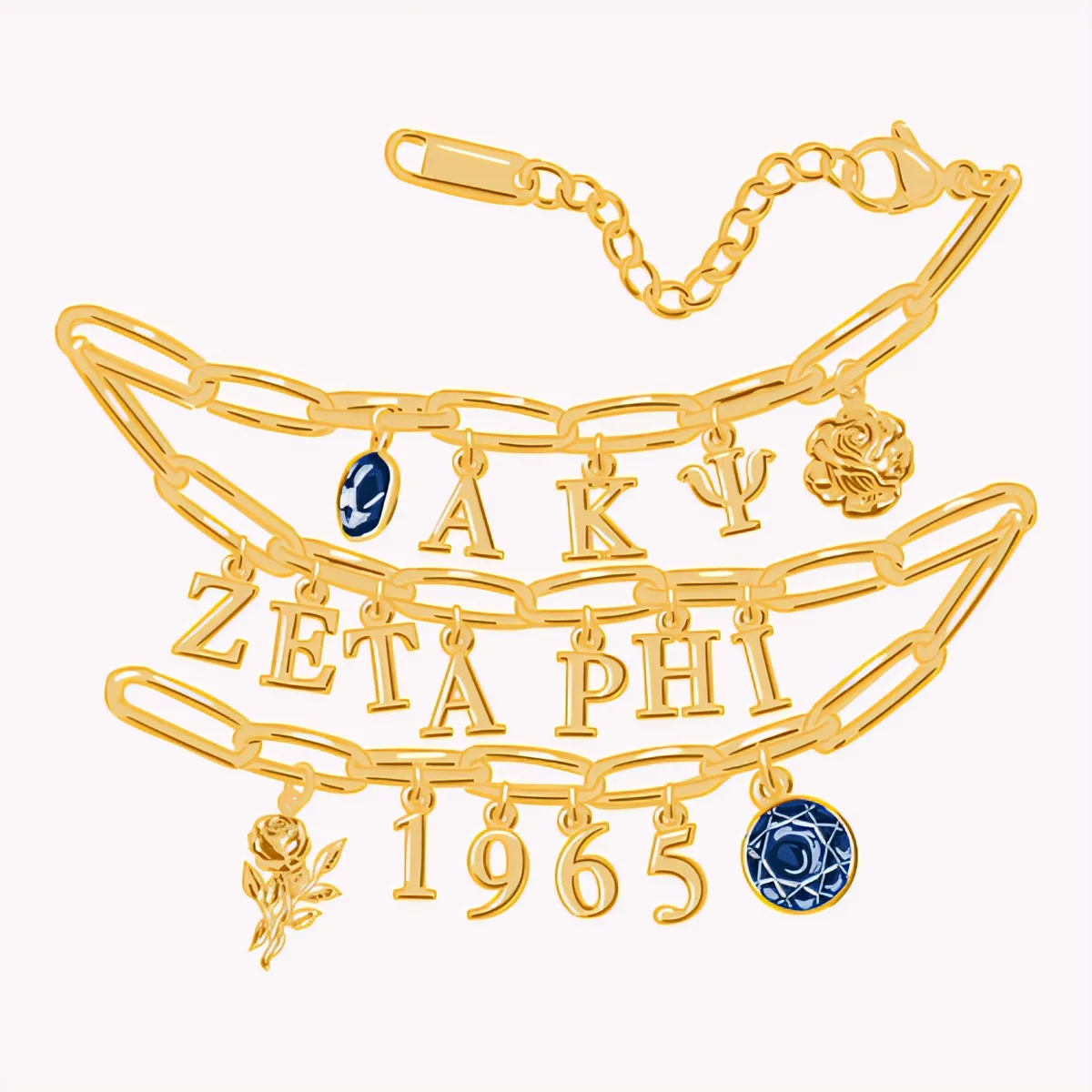 Alpha Kappa Psi Zeta Phi 1965 Bracelet, front