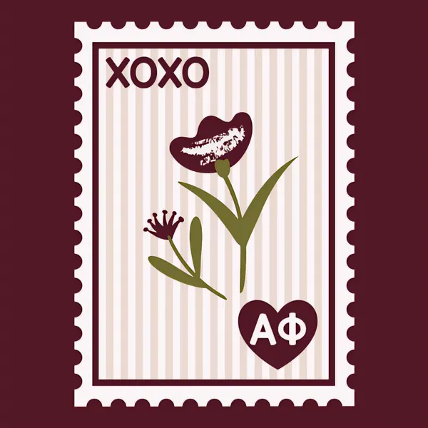Alpha Phi XOXO Stamp