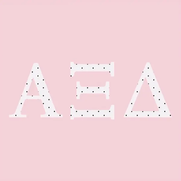 Alpha Xi Delta Polka Outline