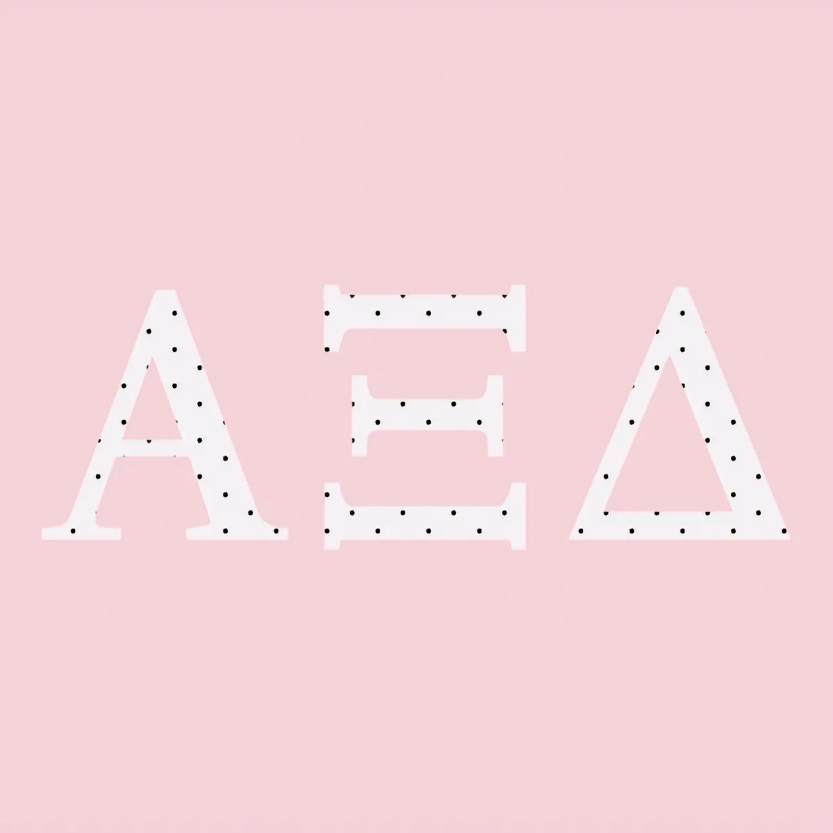 Alpha Xi Delta Polka Outline, front