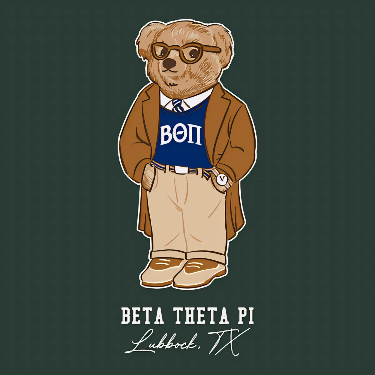 Beta Theta Pi Lubbock Bear, front