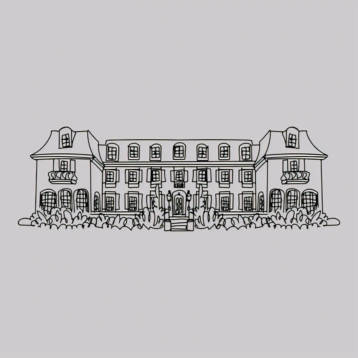 Chapter House Line Drawing, back