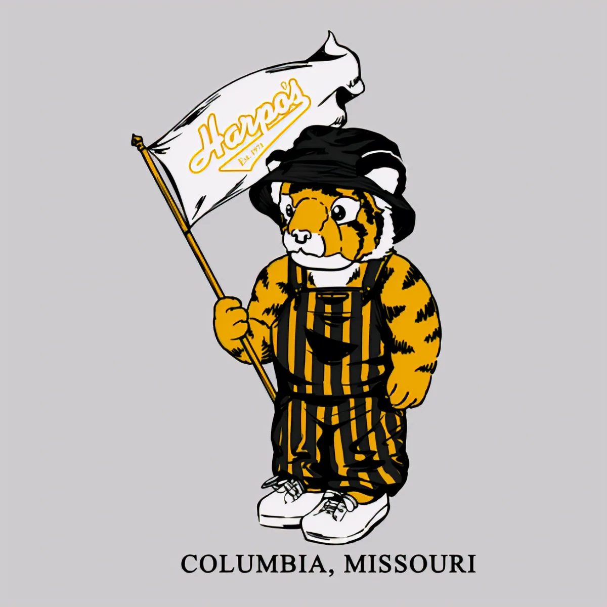 Columbia Missouri Tiger Flag, front