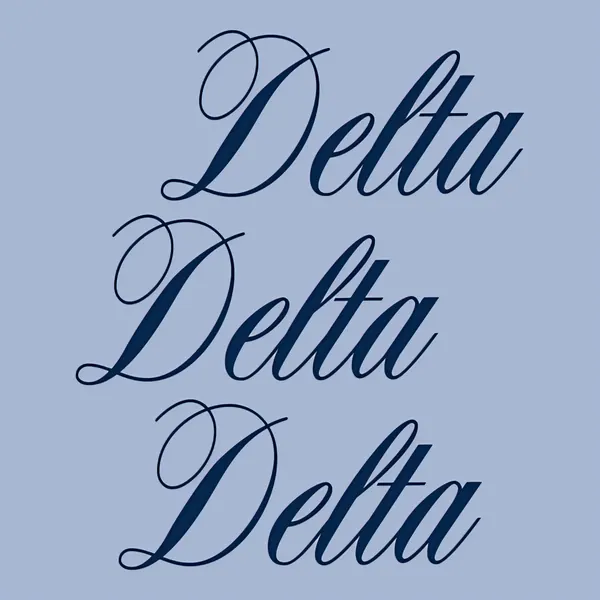Delta Delta Delta Script