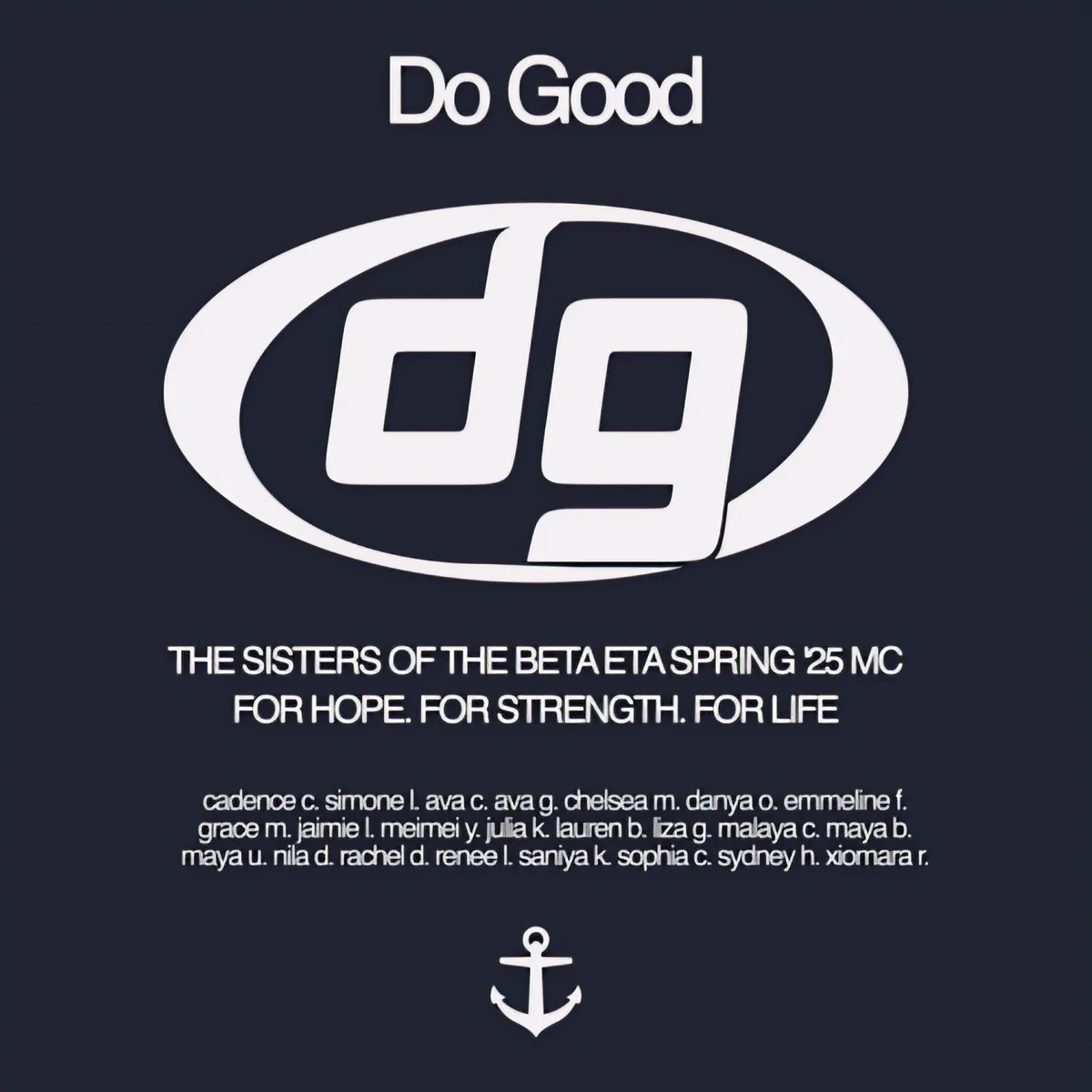Delta Gamma Do Good, back