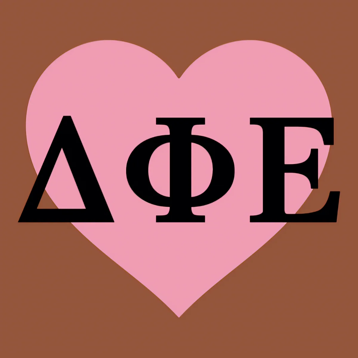 Delta Phi Epsilon Heart, front