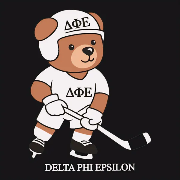 Delta Phi Epsilon Hockey Bear