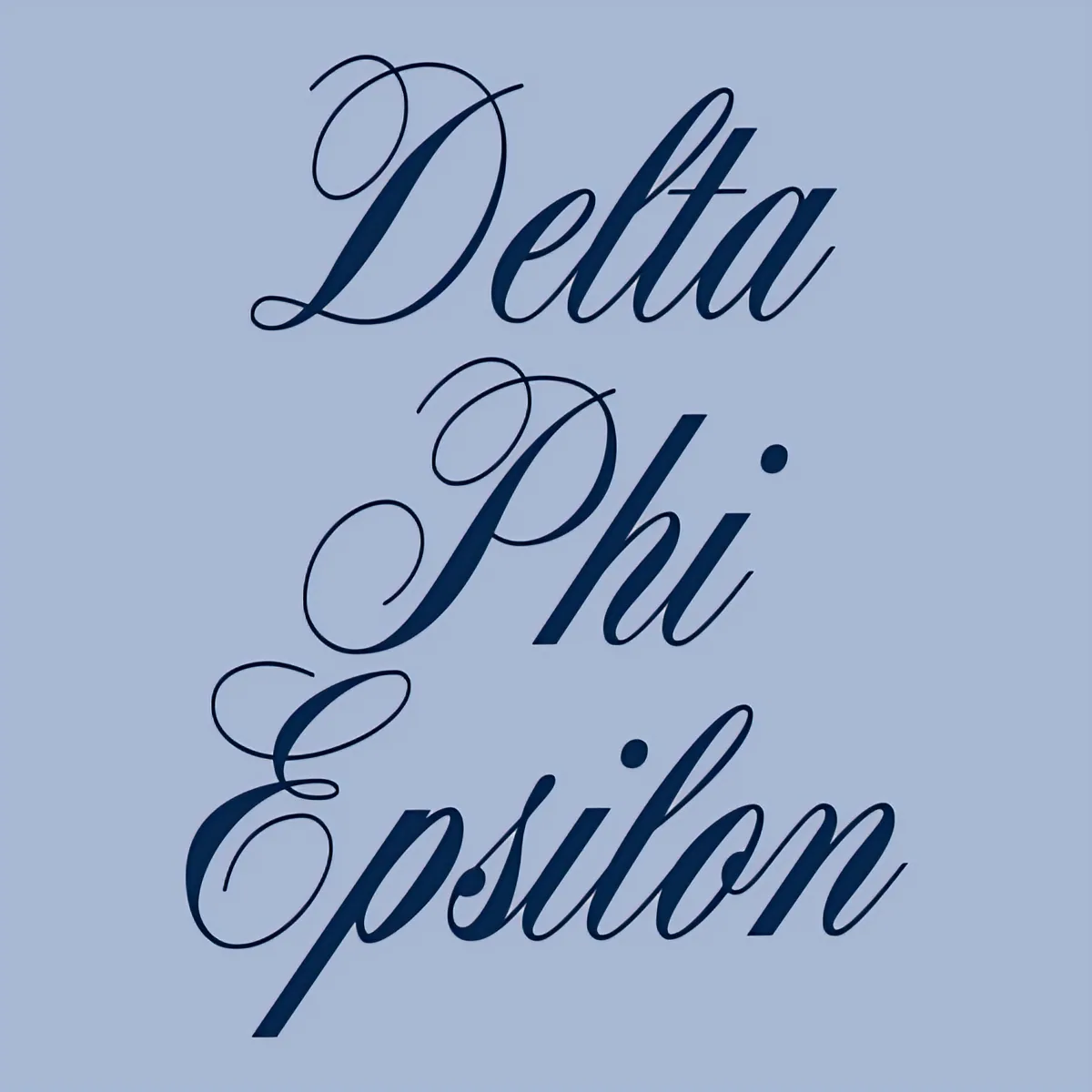 Delta Phi Epsilon Script, back