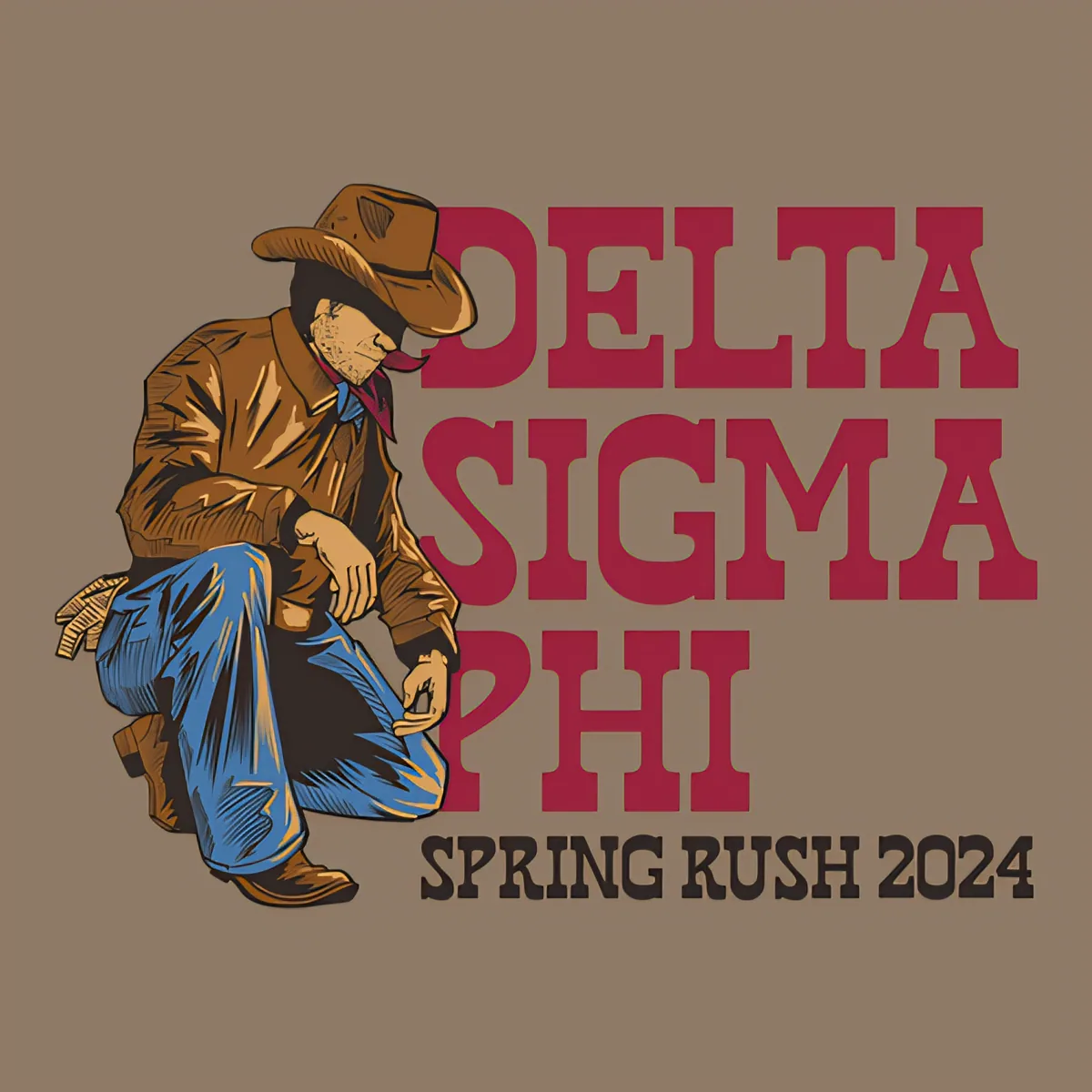 Delta Sigma Phi Spring Rush 2024 Cowboy, back