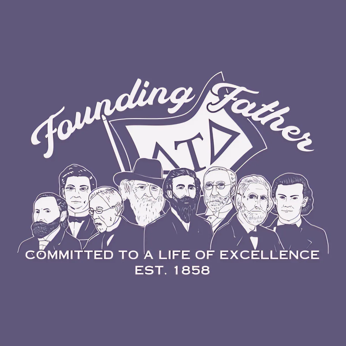 Delta Tau Delta Founding Father 1858, back