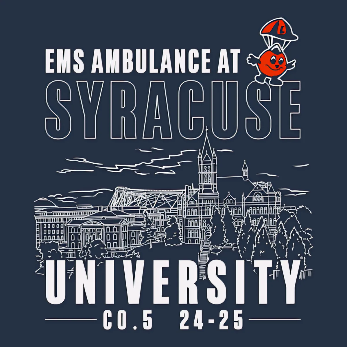 EMS Ambulance At Syracuse University, back