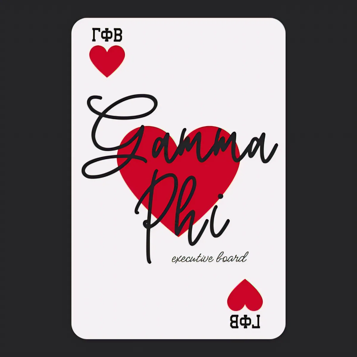 Gamma Phi Beta Exec Board Card, back