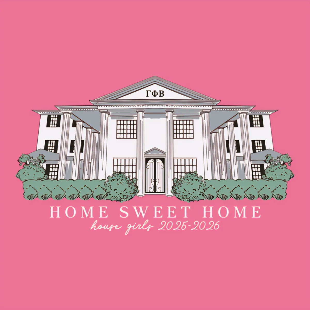 Gamma Phi Beta Home Sweet Home, back