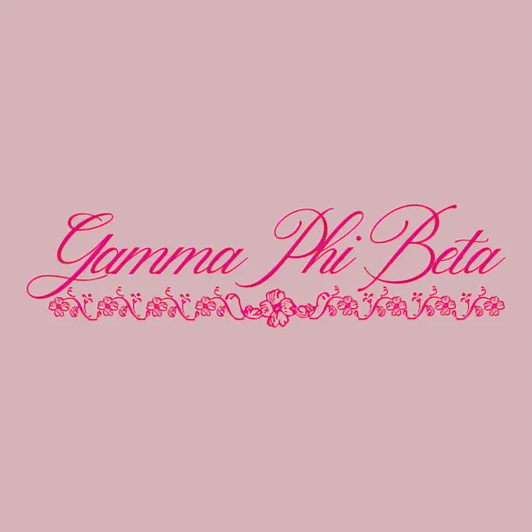 Gamma Phi Beta Script Pink