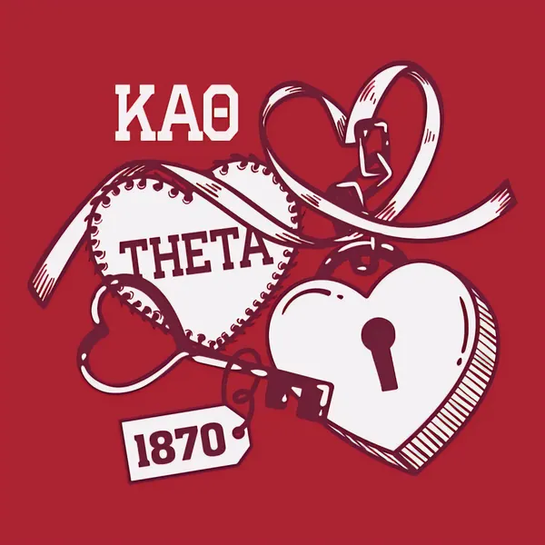 Kappa Alpha Theta 1870 Hearts