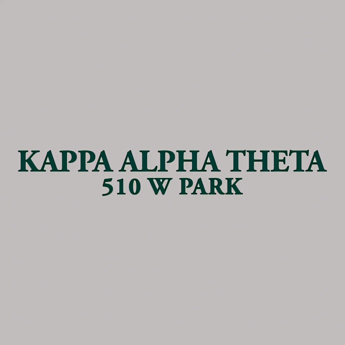 Kappa Alpha Theta 510 W Park, front
