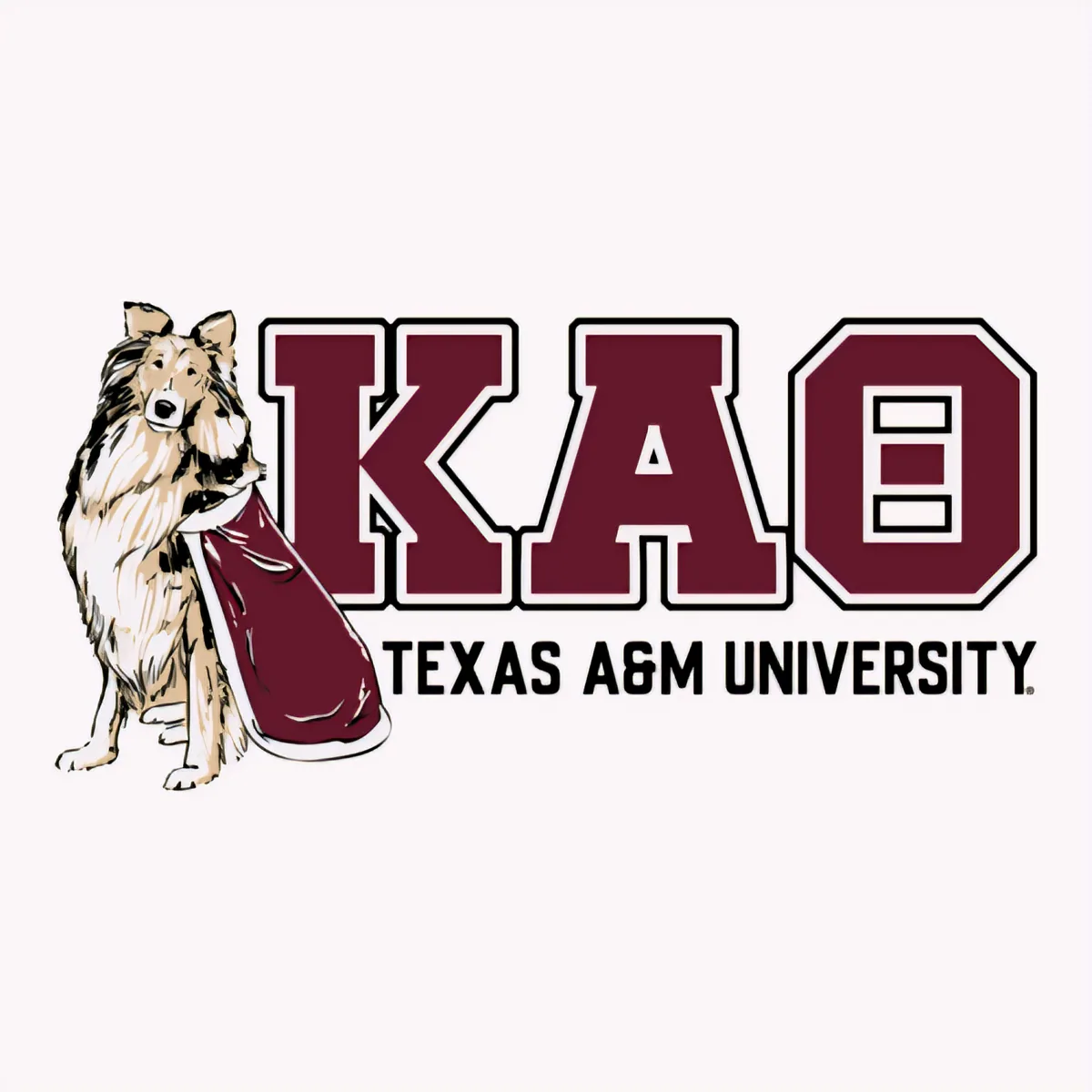 Kappa Alpha Theta Texas A&M Collie, front