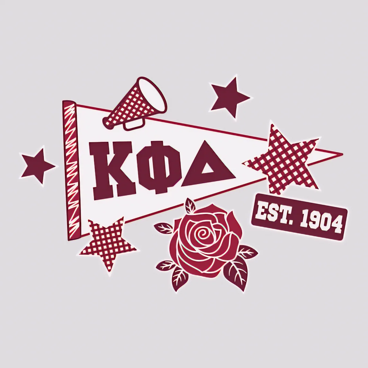 Kappa Phi Delta Est 1904 Pennant, front