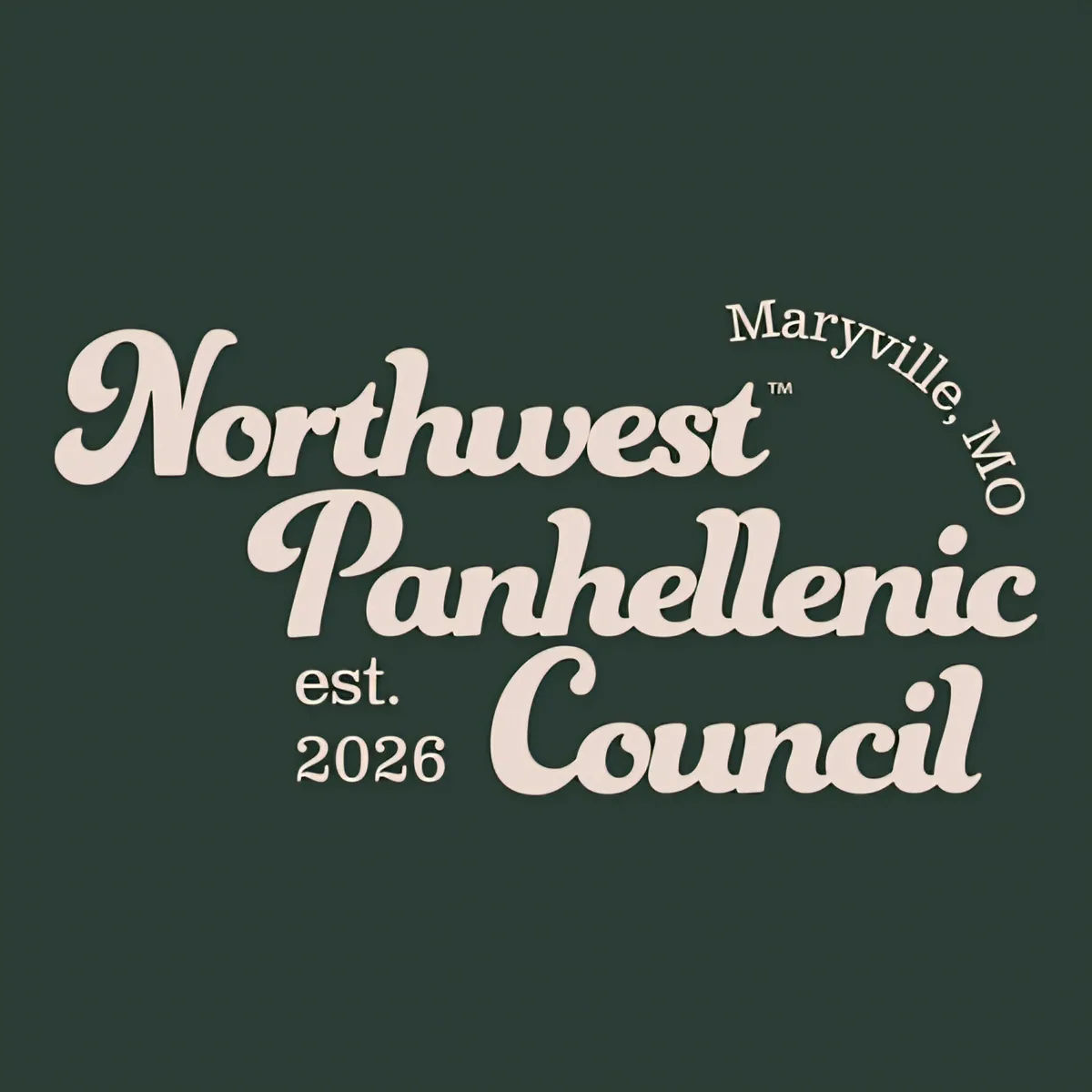 Northwest Panhellenic Council, center chest