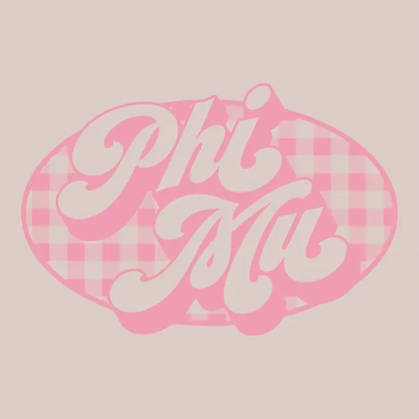 Phi Mu Gingham Retro