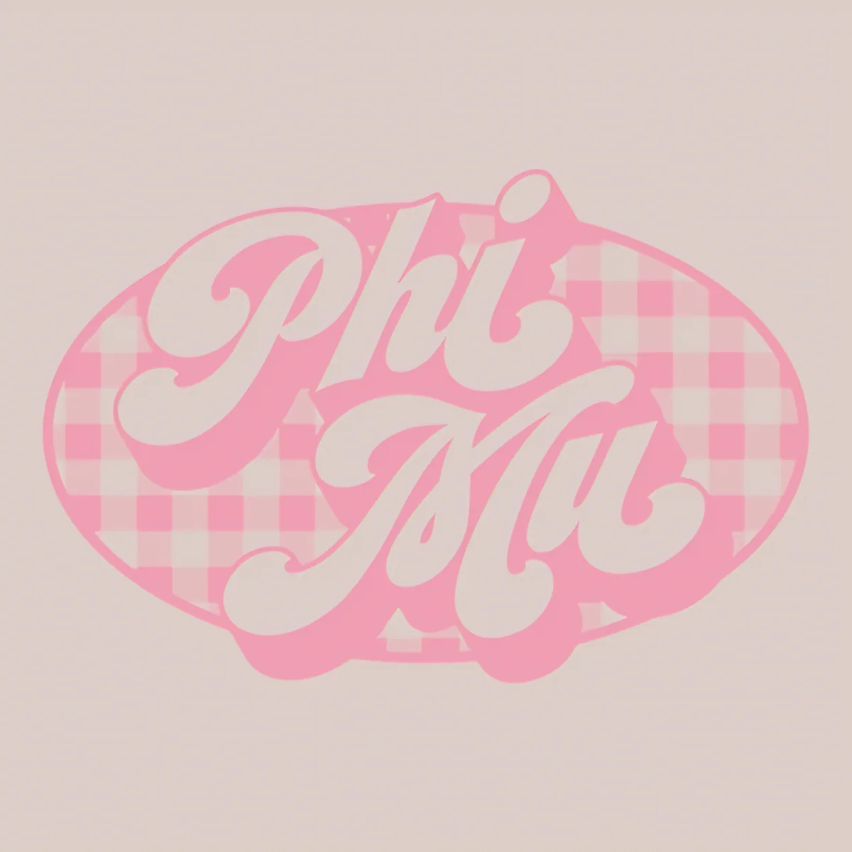 Phi Mu Gingham Retro, back