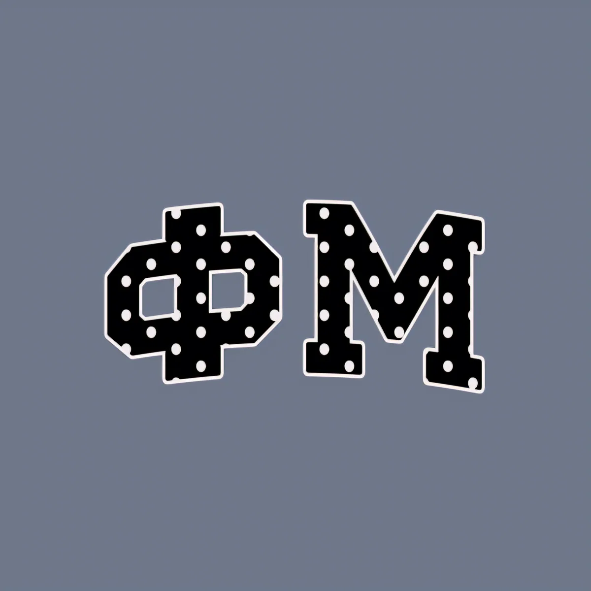 Phi Mu Polka Dot, front