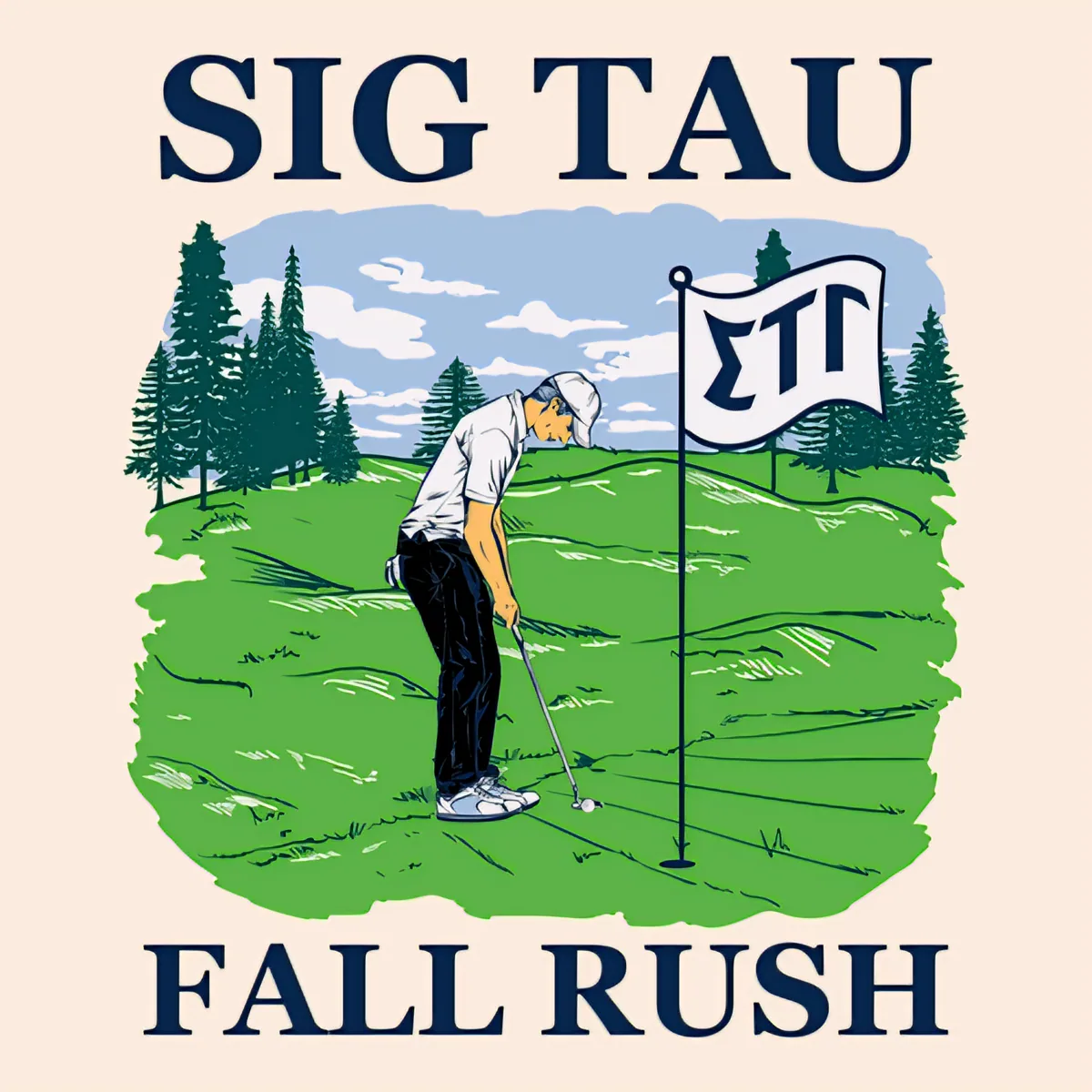 Sig Tau Fall Rush Golf, back