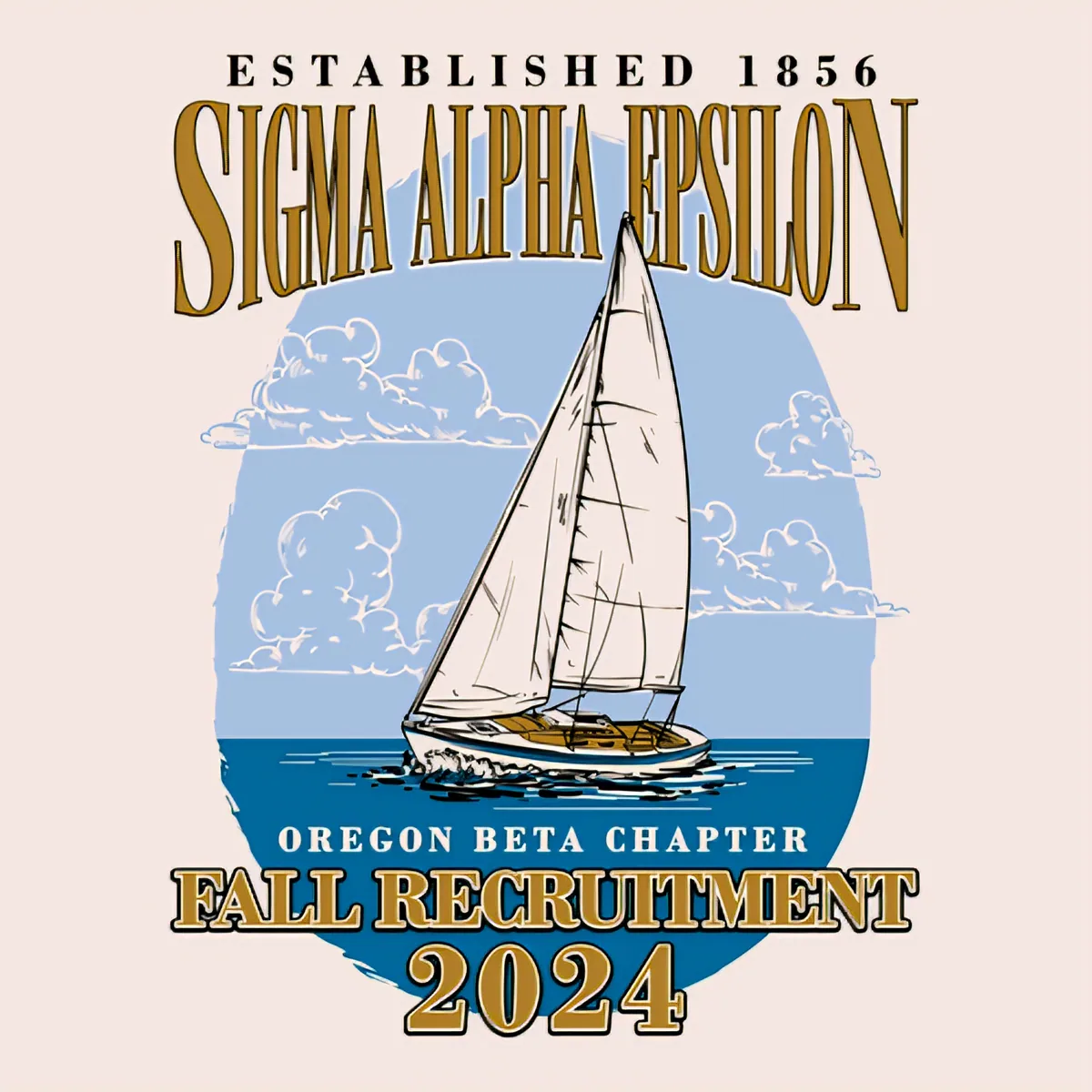 Sigma Alpha Epsilon Fall Recruitment 2024 Sailboat, back