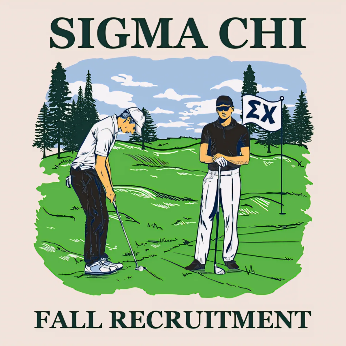 Sigma Chi Fall Recruitment Golf, back