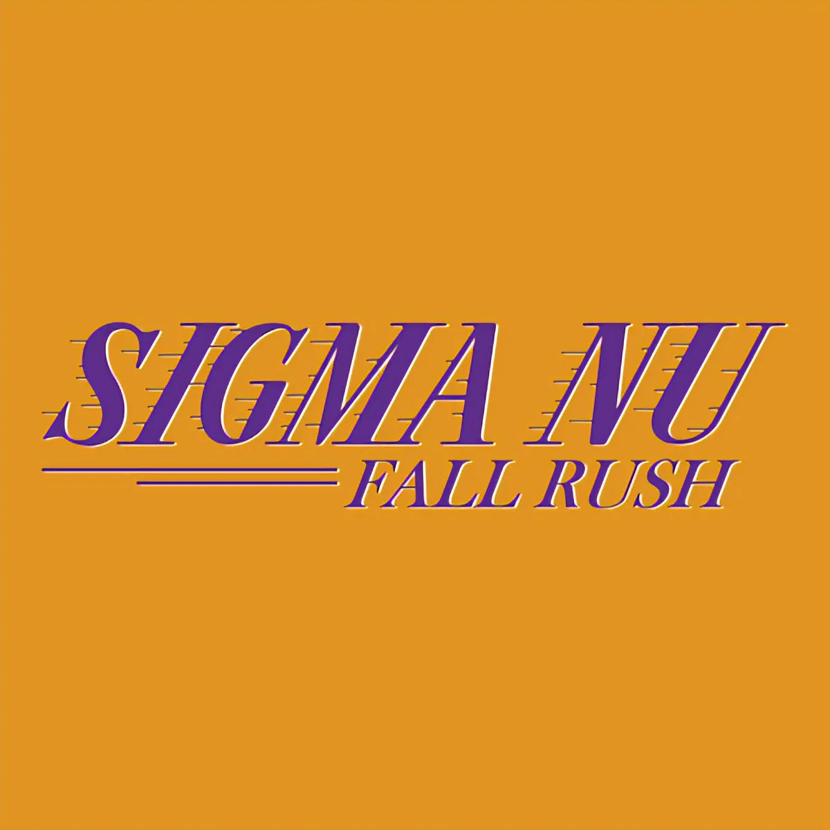 Sigma Nu Fall Rush, front