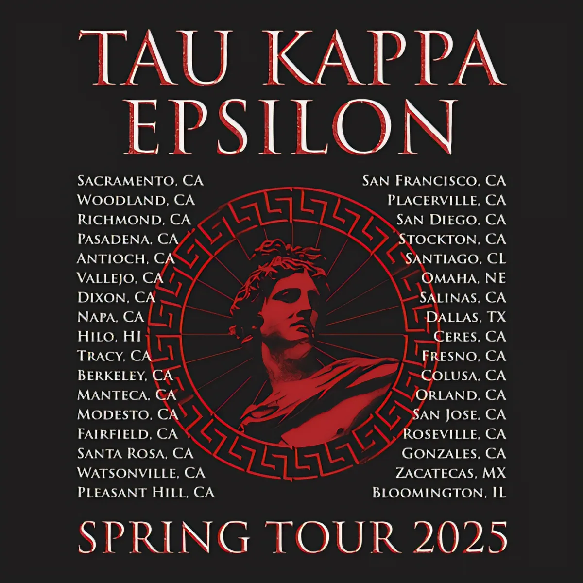 Tau Kappa Epsilon Spring Tour 2025, back