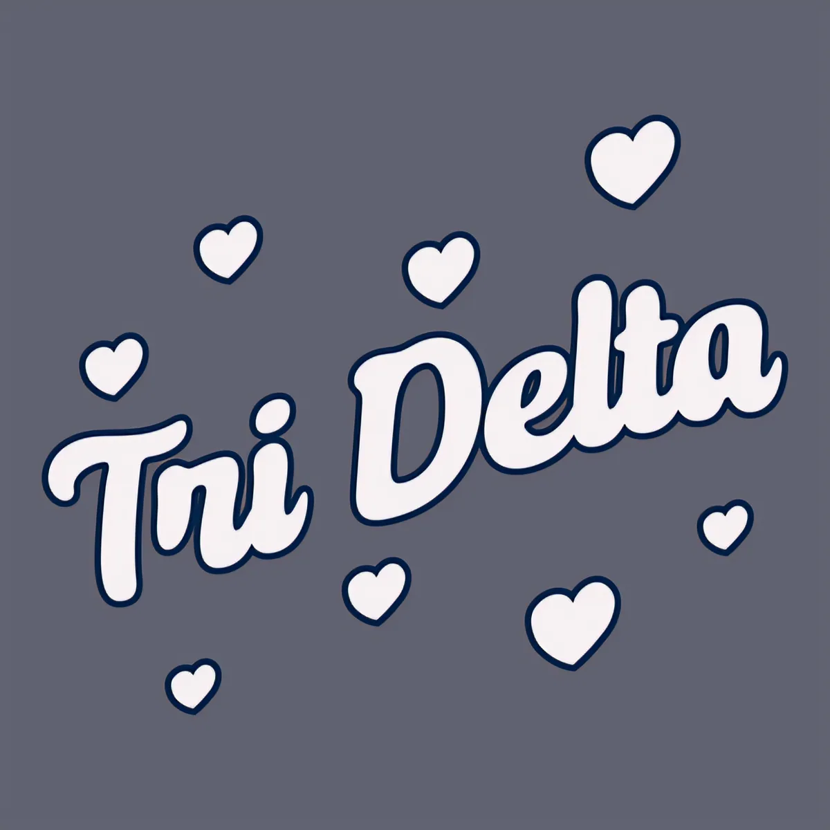 Tri Delta Hearts, front