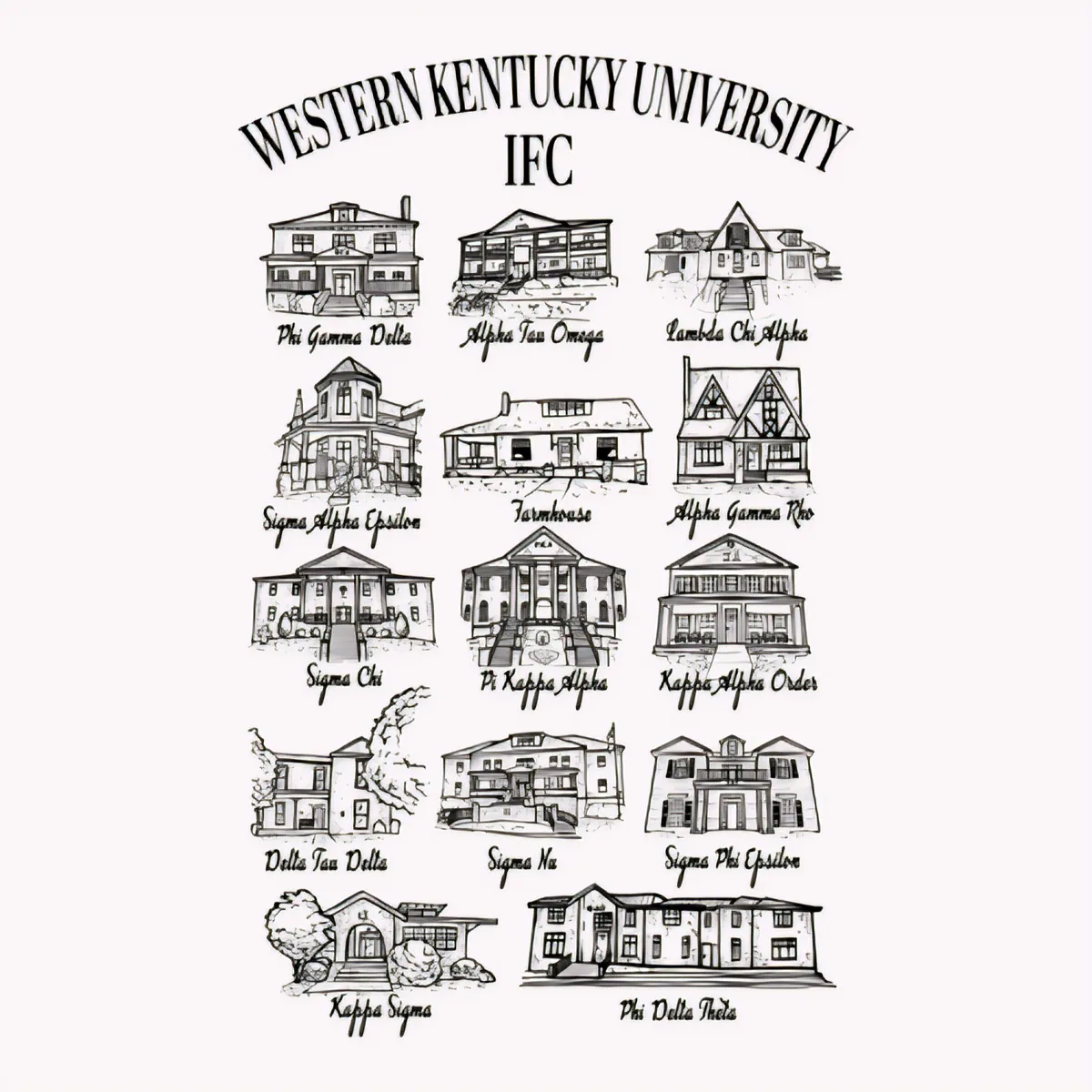 Western Kentucky IFC Houses, back