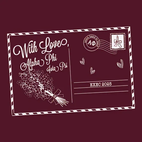 With Love Alpha Phi Postcard