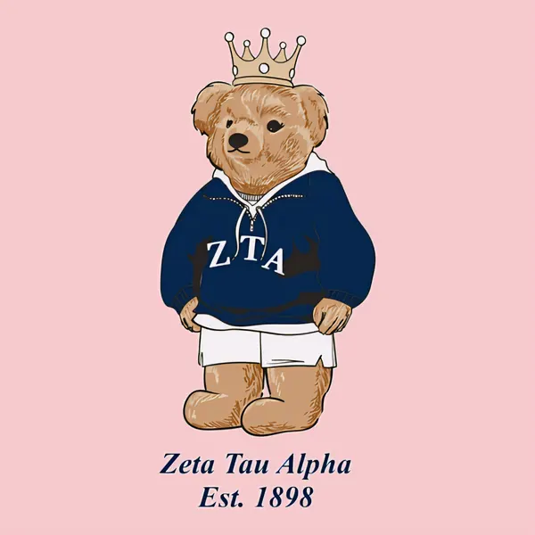 Zeta Tau Alpha Est 1898 Bear