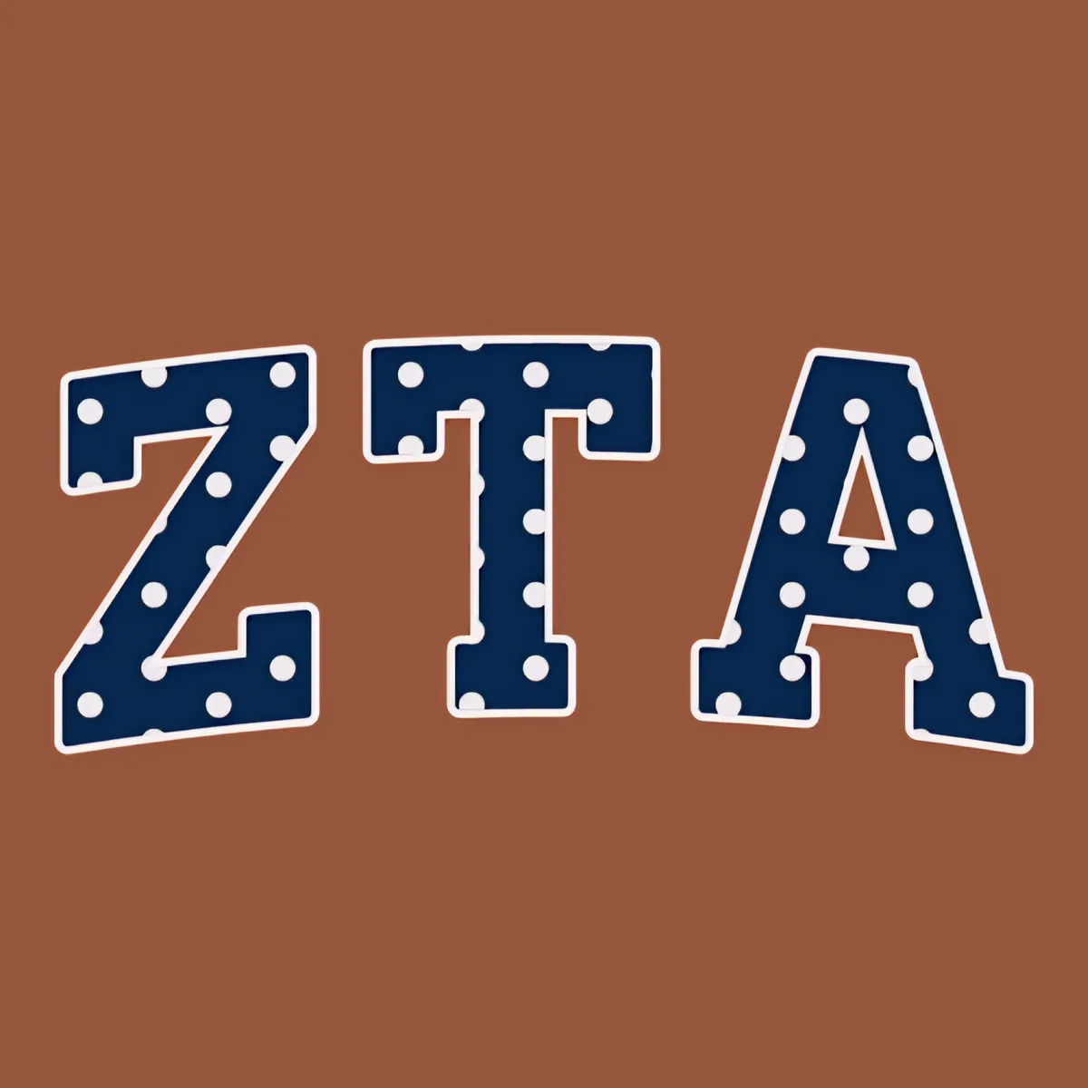 Zeta Tau Alpha Polka Dot, front