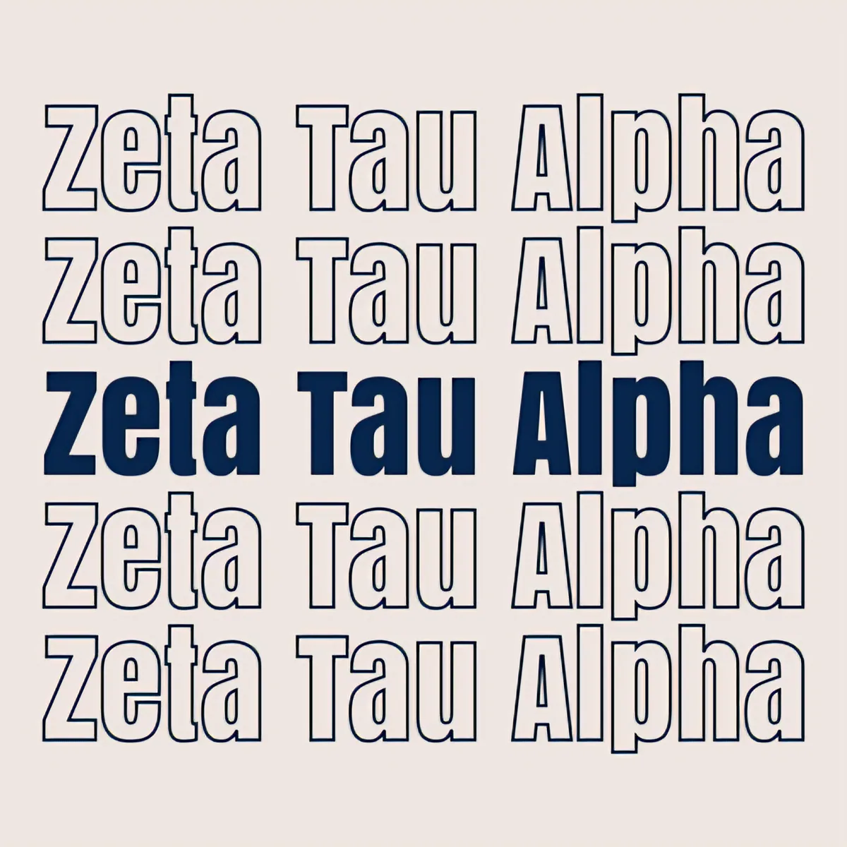 Zeta Tau Alpha Repeat, back