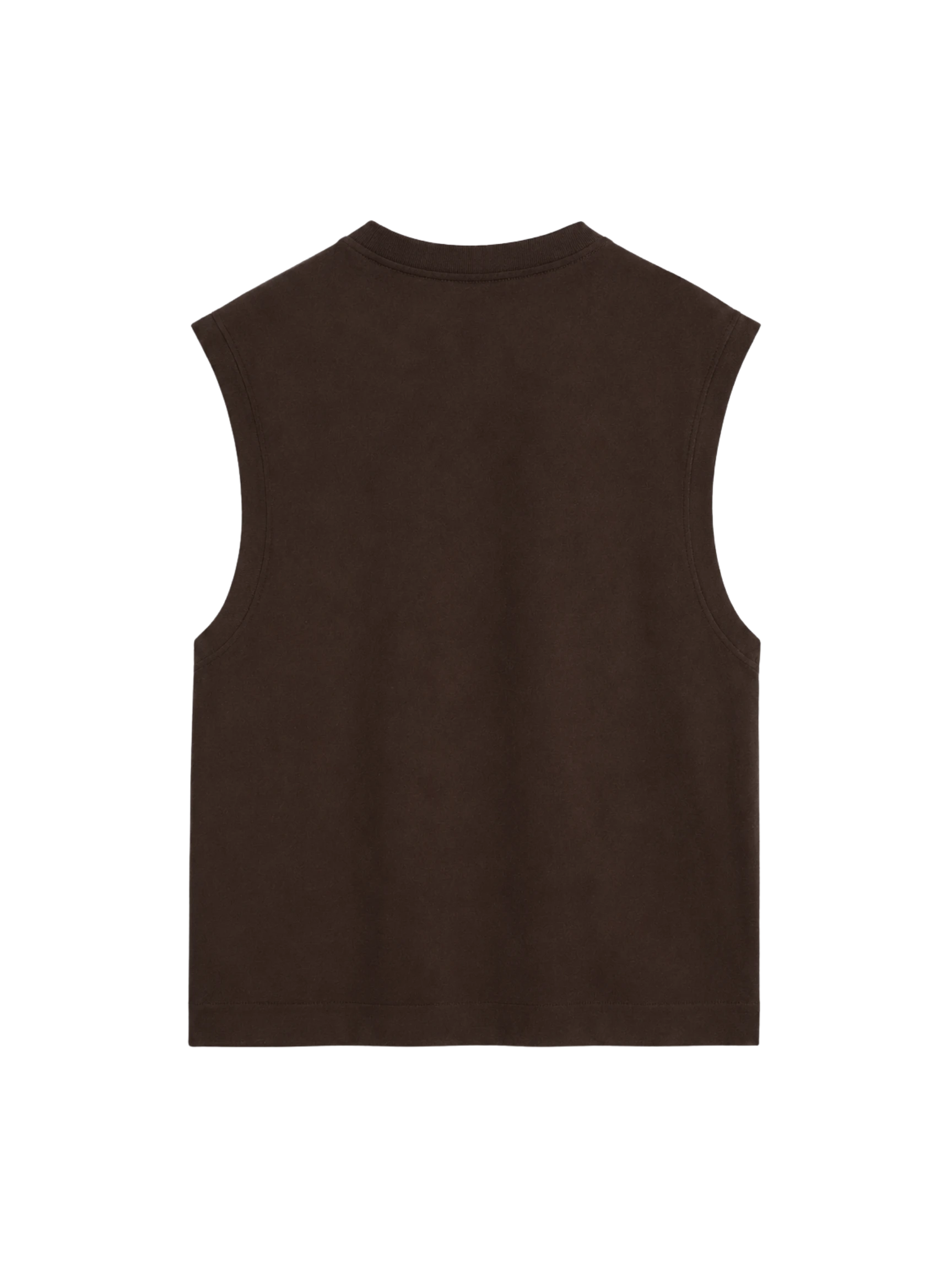 Crepe Tank Top in Espresso photo 2