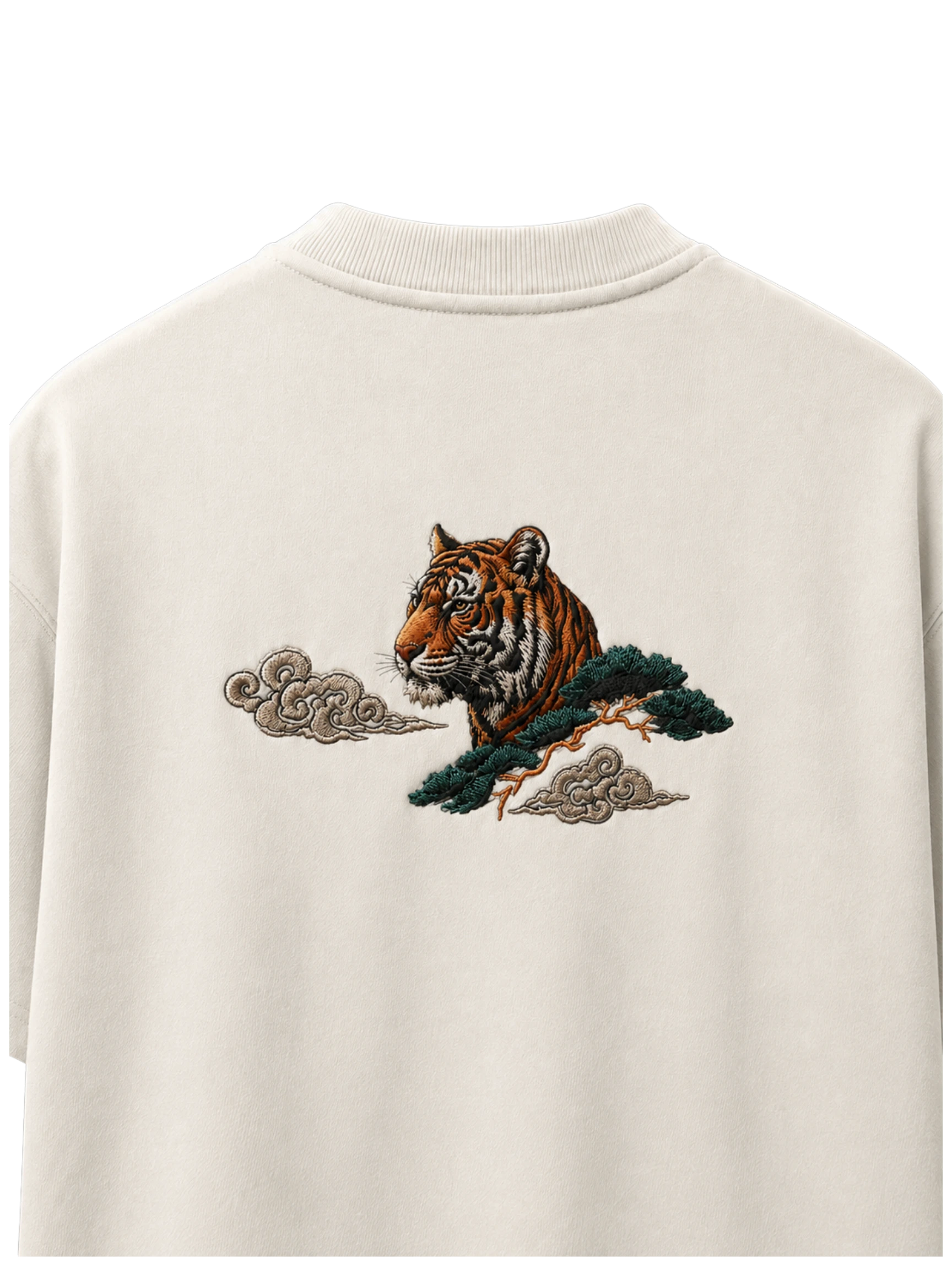 Oversized Embroidered T-Shirt in Forest Guardian photo 3