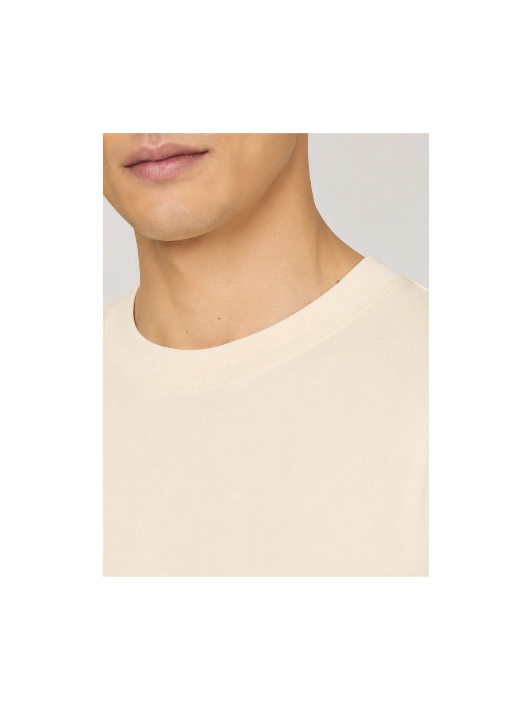 Refined Tee Long-Sleeve in Ivory photo 3
